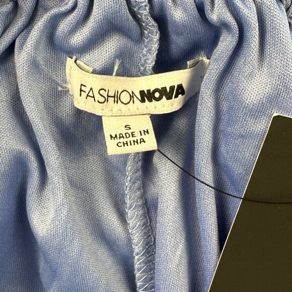 Fashion Nova Ancient Rome Maxi Dress Blue Lace Crotchet Boho Flowy Size S NWT - Picture 6 of 11